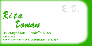 rita doman business card